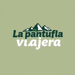 A logo design for a travel agency called 'La pantufla viajera'