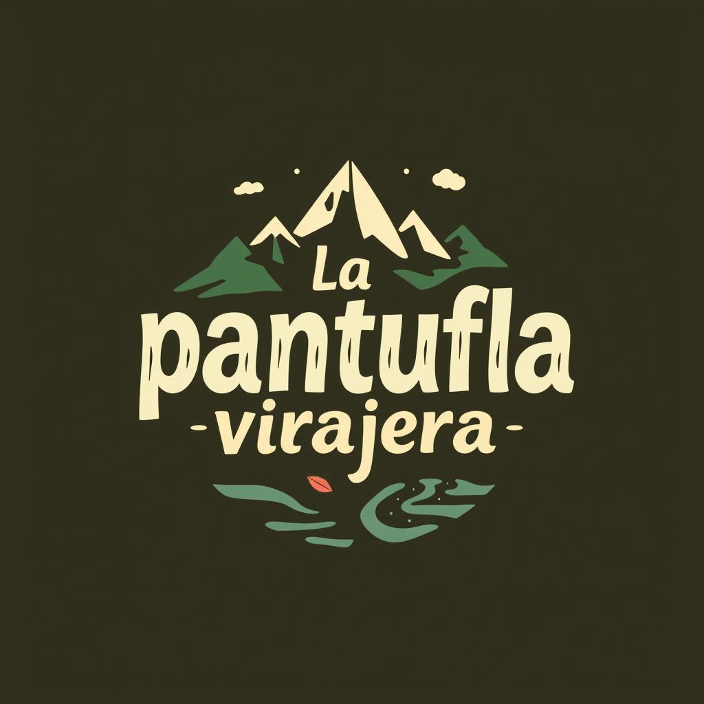 A logo design for a travel agency called 'La pantufla viajera'