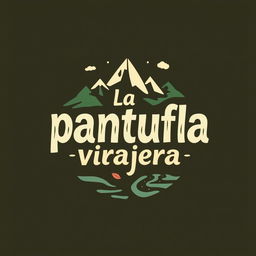 A logo design for a travel agency called 'La pantufla viajera'