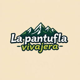 A logo design for a travel agency called 'La pantufla viajera'