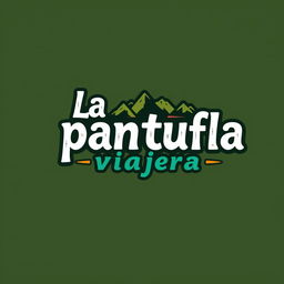 A logo design for a travel agency called 'La pantufla viajera'