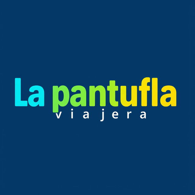 A logo design for a travel agency named 'La pantufla viajera'