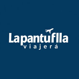 A logo design for a travel agency named 'La pantufla viajera'