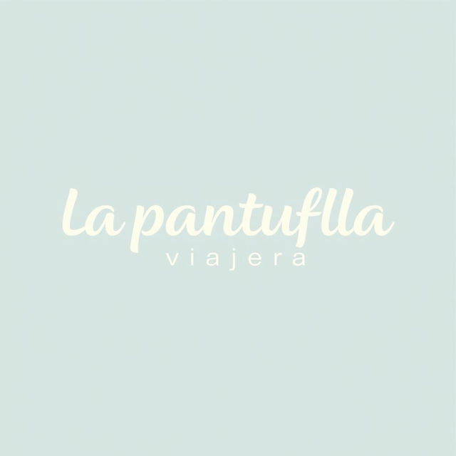 A logo design for a travel agency called 'La pantufla viajera', focusing solely on the letters of the name