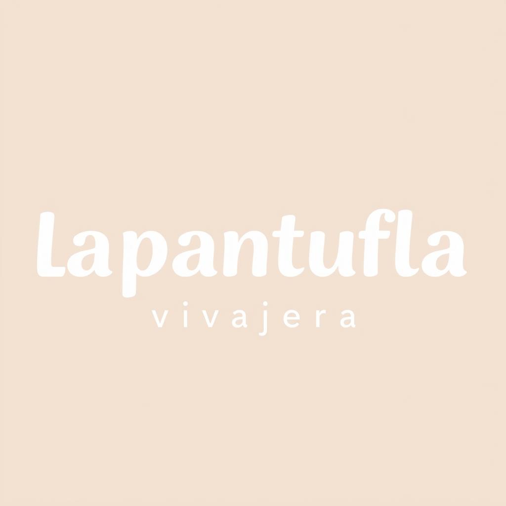 A logo design for a travel agency called 'La pantufla viajera', focusing solely on the letters of the name