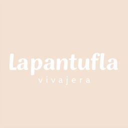 A logo design for a travel agency called 'La pantufla viajera', focusing solely on the letters of the name