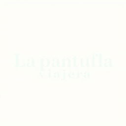 A logo design for a travel agency called 'La pantufla viajera', focusing solely on the letters of the name