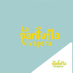 A logo design for a travel agency named 'La pantufla viajera', focusing solely on the letters of the name