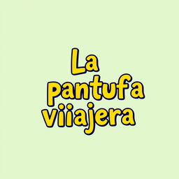 A logo design for a travel agency named 'La pantufla viajera', focusing solely on the letters of the name