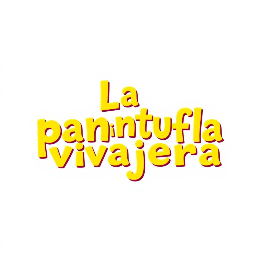 A logo design for a travel agency named 'La pantufla viajera', focusing solely on the letters of the name