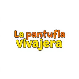 A logo design for a travel agency named 'La pantufla viajera', focusing solely on the letters of the name