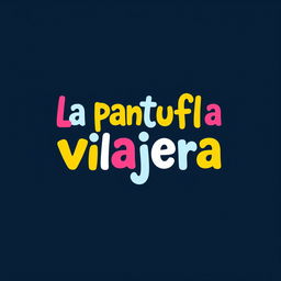 A logo design for a travel agency named 'La pantufla viajera', focusing solely on the letters of the name