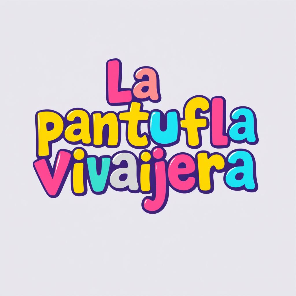 A logo design for a travel agency named 'La pantufla viajera', focusing solely on the letters of the name