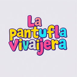 A logo design for a travel agency named 'La pantufla viajera', focusing solely on the letters of the name