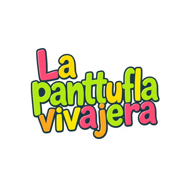 A logo design for a travel agency named 'La pantufla viajera', focusing exclusively on the letters of the name