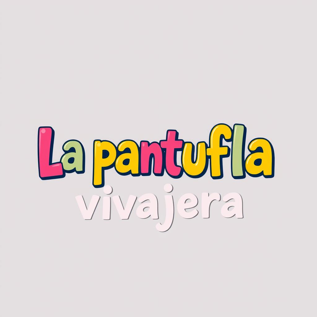 A logo design for a travel agency named 'La pantufla viajera', focusing exclusively on the letters of the name