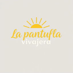 A logo design for a travel agency named 'La pantufla viajera', focusing exclusively on the letters of the name