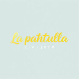 A logo design for a travel agency named 'La pantufla viajera', focusing exclusively on the letters of the name