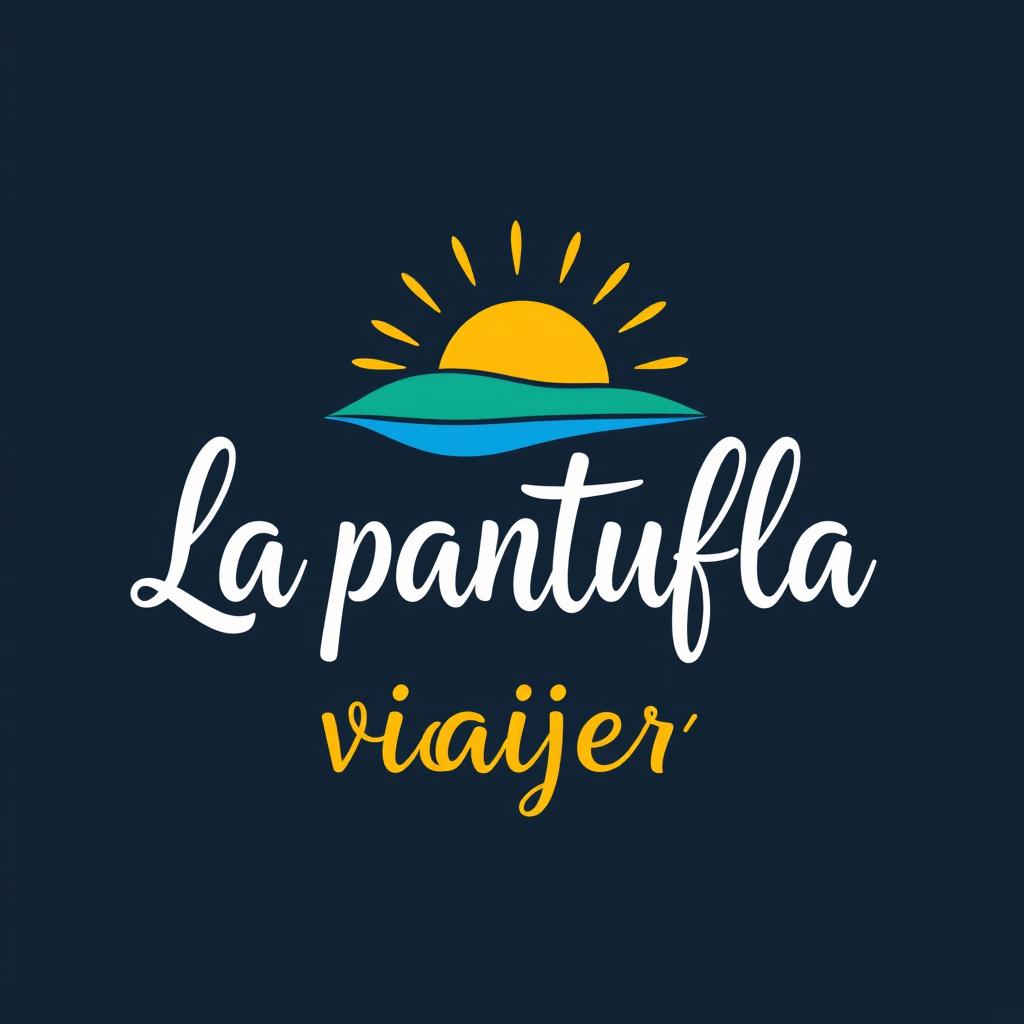 A logo design for a travel agency named 'La pantufla viajera', focusing exclusively on the letters of the name