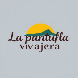 A logo design for a travel agency named 'La pantufla viajera', focusing exclusively on the letters of the name