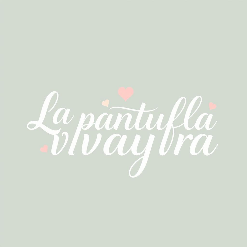 A logo design for a travel agency named 'La pantufla viajera', focusing exclusively on the letters of the name