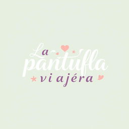 A logo design for a travel agency named 'La pantufla viajera', focusing exclusively on the letters of the name