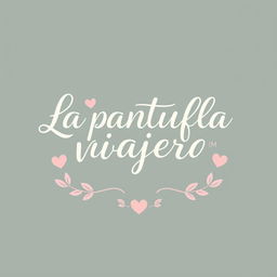 A logo design for a travel agency named 'La pantufla viajera', focusing exclusively on the letters of the name