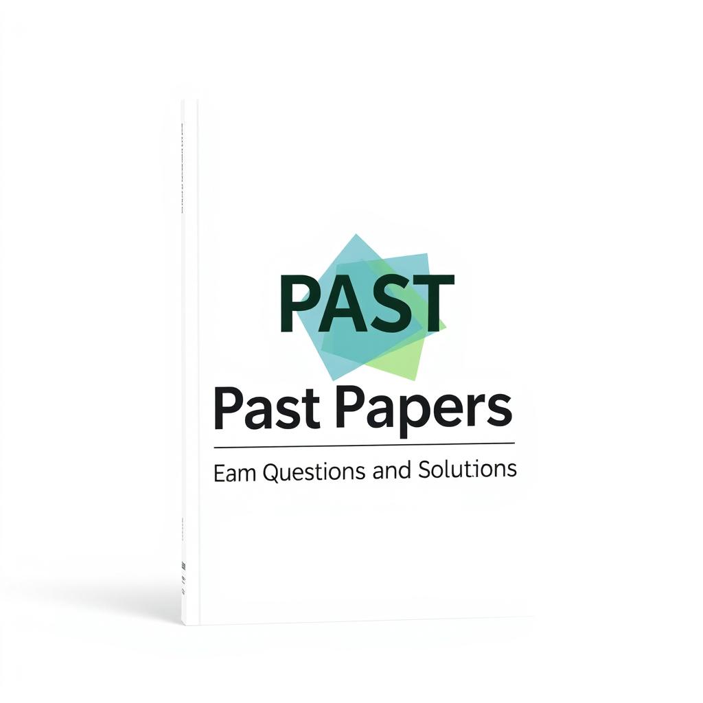 A modern and minimalist cover design for a past paper book