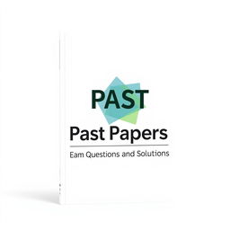 A modern and minimalist cover design for a past paper book