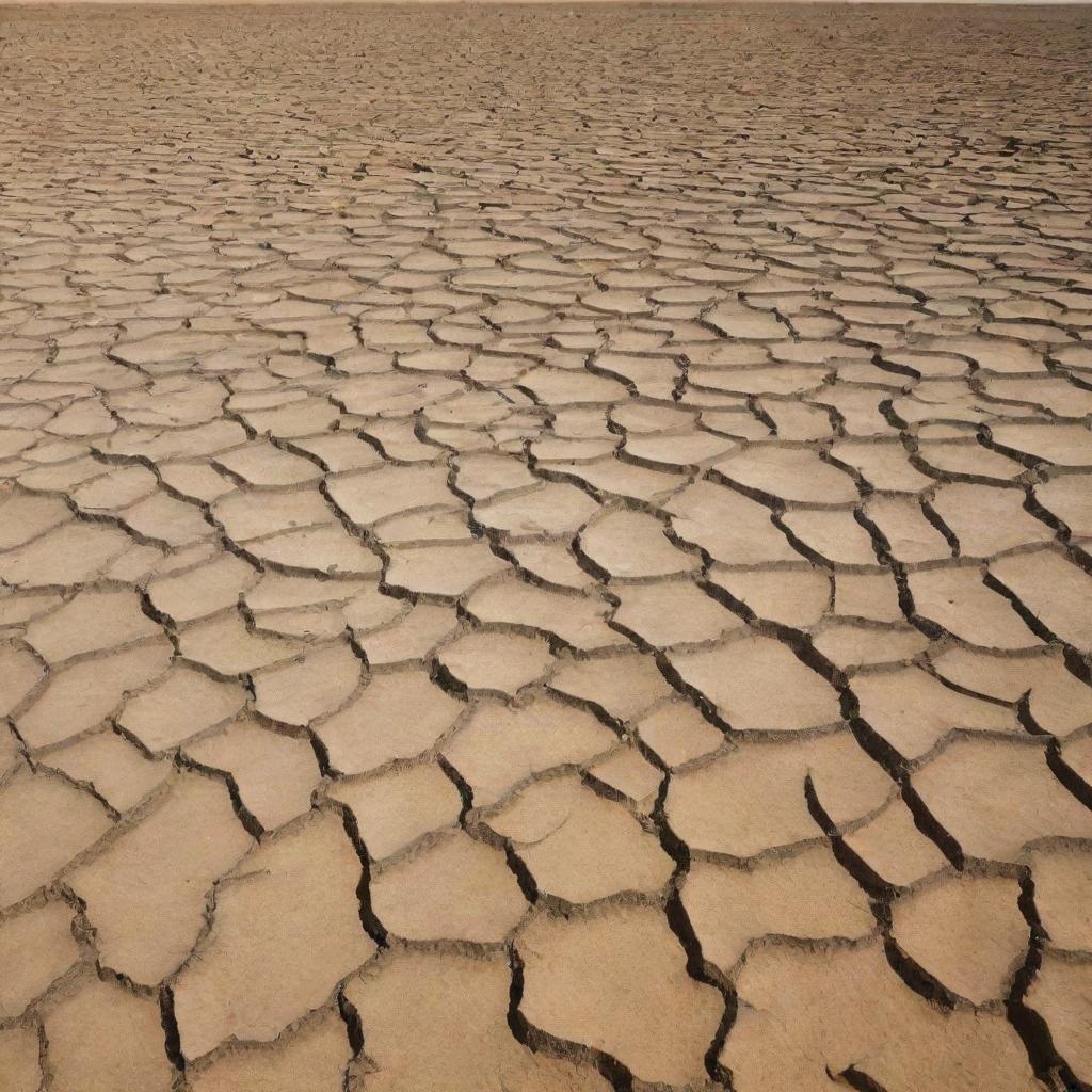 A parched and barren version of Earth, devoid of water and vegetation.