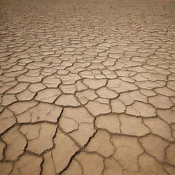 A parched and barren version of Earth, devoid of water and vegetation.