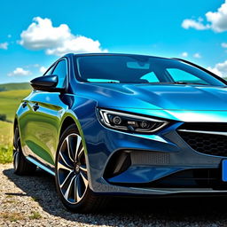 A stunning 2025 Opel Ascona parked in a picturesque countryside setting