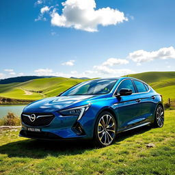 A stunning 2025 Opel Ascona parked in a picturesque countryside setting