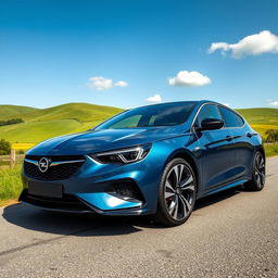 A stunning 2025 Opel Ascona parked in a picturesque countryside setting