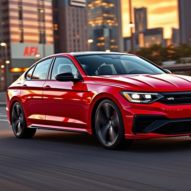 An incredible 2028 Volkswagen Jetta GLI, showcasing its sleek and modern design with a sporty silhouette