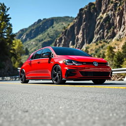 An incredible 2028 Volkswagen Golf GTI, featuring a sporty and aggressive exterior design