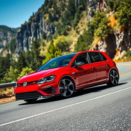 An incredible 2028 Volkswagen Golf GTI, featuring a sporty and aggressive exterior design