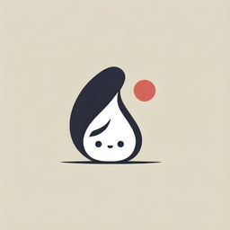 Design a professional and minimalistic logo, featuring a stylish representation of an onigiri (Japanese rice ball), for a store selling them. Add the Japanese kanji for 'delicious' (美味しい) to enhance its authenticity.