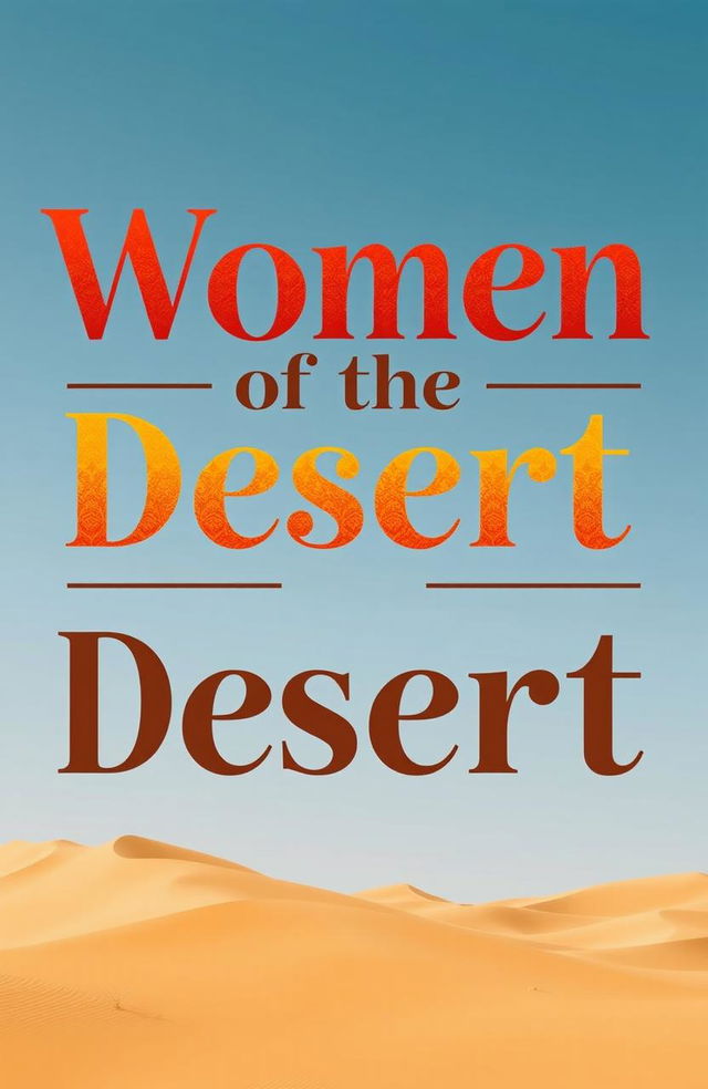 An artistic cover design for a book titled 'Women of the Desert'