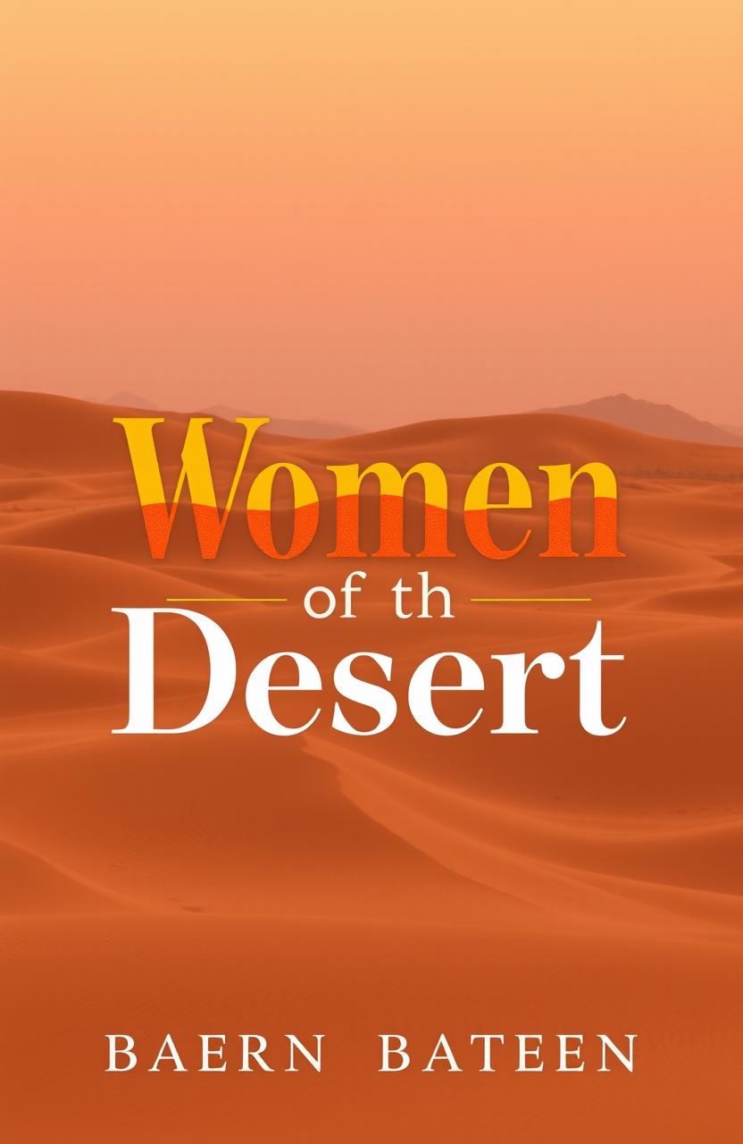 An artistic cover design for a book titled 'Women of the Desert'