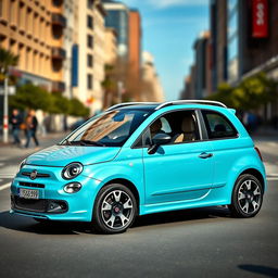 A striking FIAT UNO WAY car in a beautiful petroleum blue color