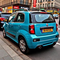 A striking FIAT UNO WAY car in a beautiful petroleum blue color