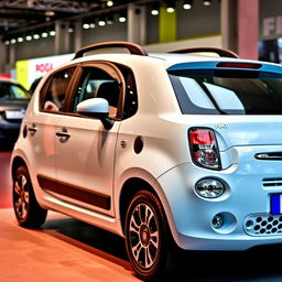 A stylish FIAT UNO WAY car displayed in a light sky blue color