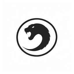 A sleek and dynamic logo design that incorporates the silhouette of a coiling viper. The logo showcases movement, danger, and precision, synthesizing these elements into a modern and impactful emblem.