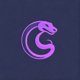 A striking, modern logo featuring the silhouette of a coiling viper, illuminated with a bold and vivid purple glow. The emblem invokes a sense of danger and precision, rendering a captivating and entrancing allure.