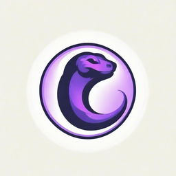 A striking, modern logo featuring the silhouette of a coiling viper, illuminated with a bold and vivid purple glow. The emblem invokes a sense of danger and precision, rendering a captivating and entrancing allure.