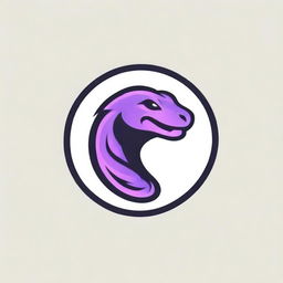 A striking, modern logo featuring the silhouette of a coiling viper, illuminated with a bold and vivid purple glow. The emblem invokes a sense of danger and precision, rendering a captivating and entrancing allure.