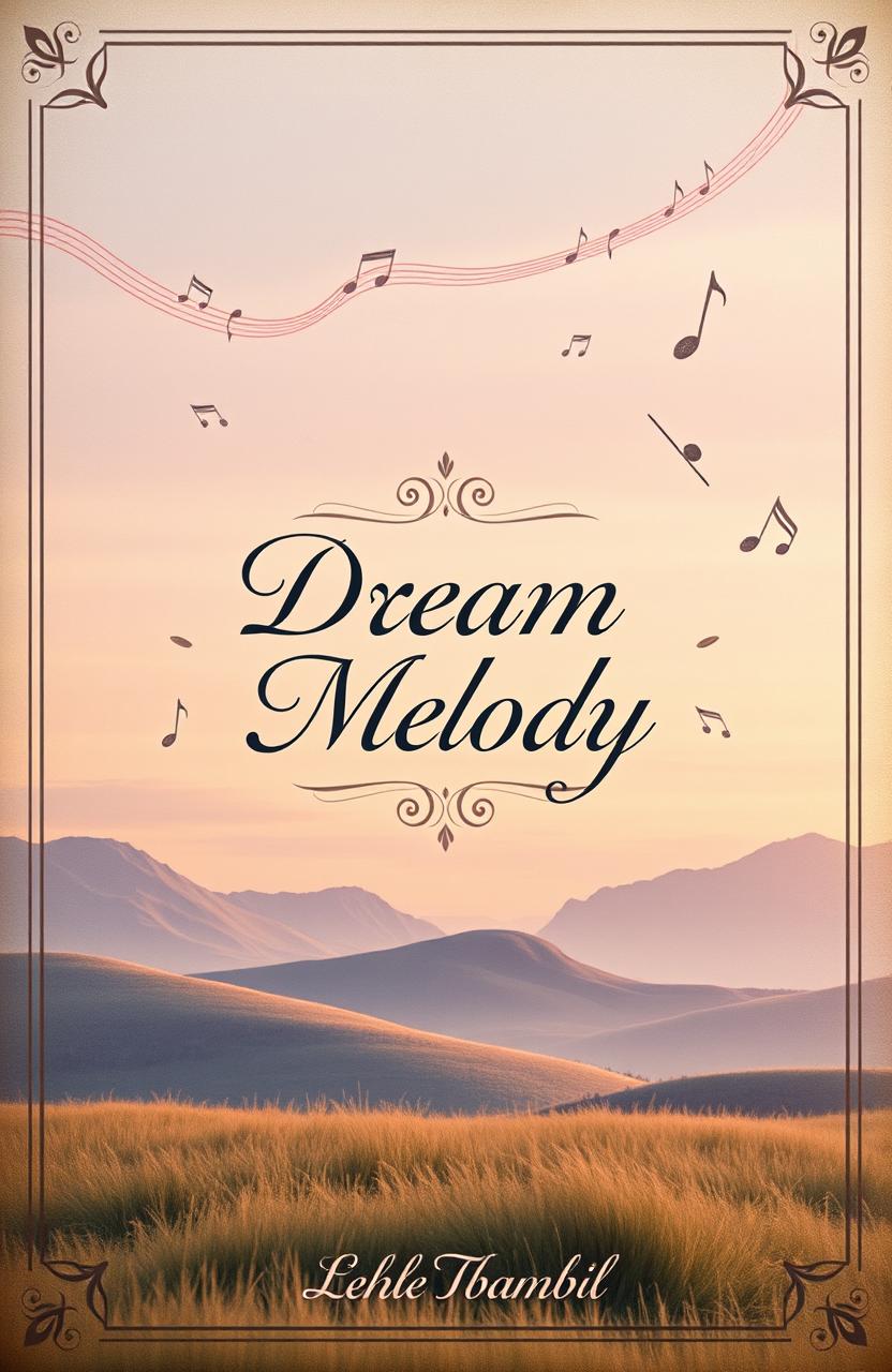 A vintage book cover design titled 'Dream Melody', featuring an old-fashioned aesthetic