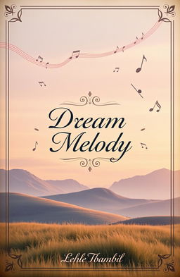 A vintage book cover design titled 'Dream Melody', featuring an old-fashioned aesthetic