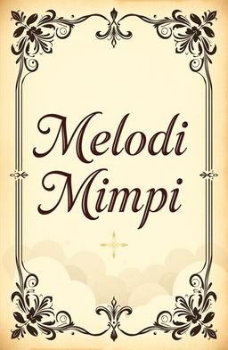 A book cover titled 'Melodi Mimpi' featuring a vintage and slightly old-fashioned design